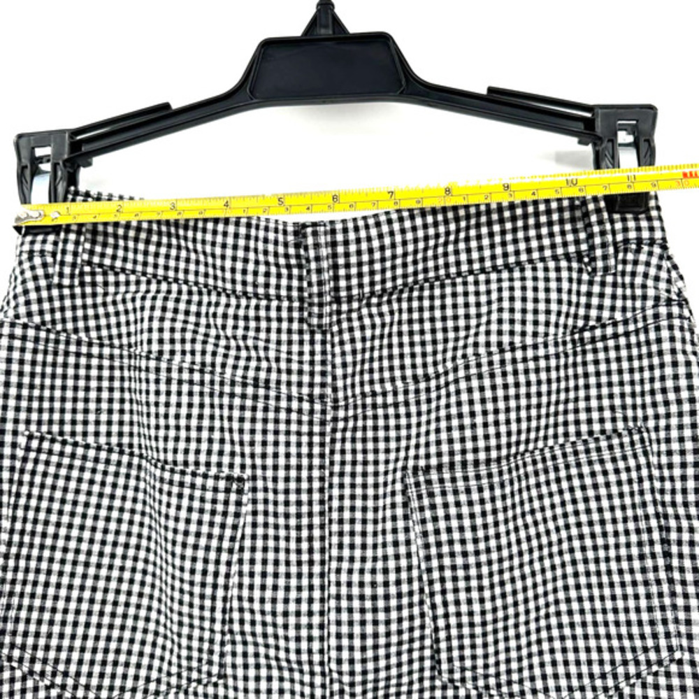 John Galt one size fits most/all black white gingham print plaid mini skirt - Picture 4 of 4